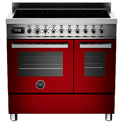 Bertazzoni Professional Series 90cm Electric Induction Twin Range Cooker Red